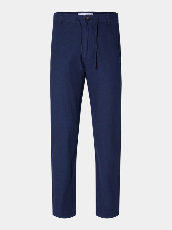 Selected Homme Selected Homme Chinos kelnes 16087636 Tamsiai mėlyna Slim Tapered Fit