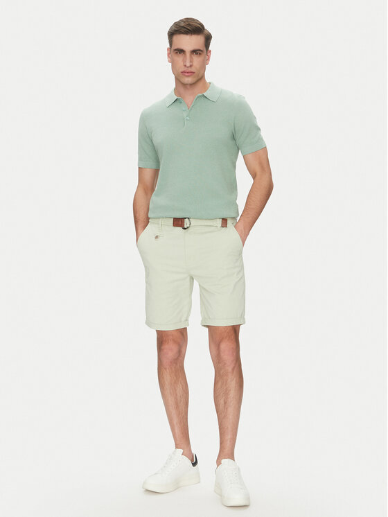 INDICODE INDICODE Polo Invorm 30-485 Zielony Regular Fit