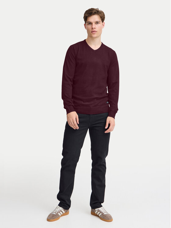 Blend Blend Sweter 20717955 Bordowy Regular Fit