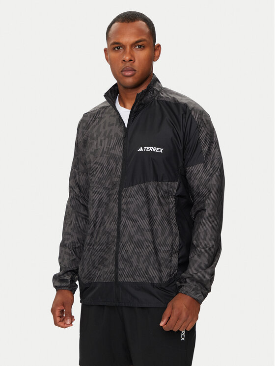 adidas adidas Яке за джогинг Terrex Trail Running IN6726 Сив Regular Fit