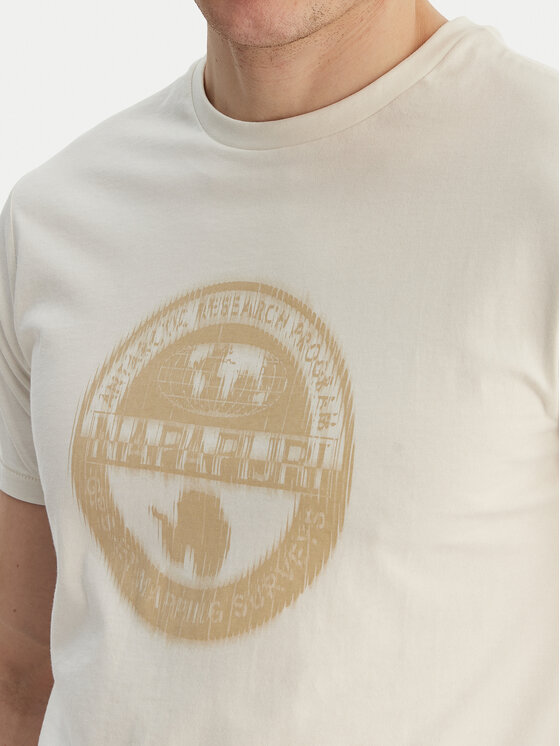 Napapijri Napapijri Tričko S-Mahsa NP0A4FZB Écru Regular Fit