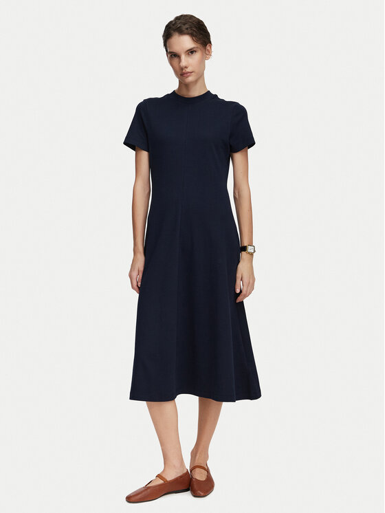Tommy Hilfiger Rochie de zi WW0WW50825 Bleumarin Regular Fit