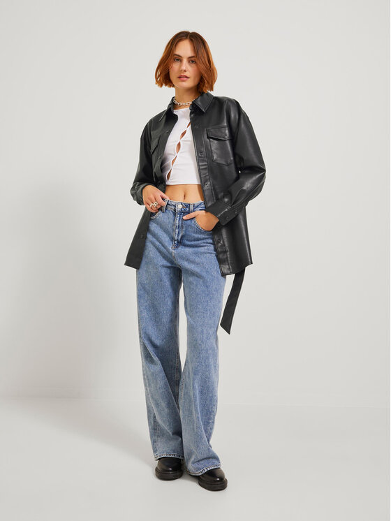 JJXX JJXX Kurtka z imitacji skóry Luna 12204642 Czarny Regular Fit