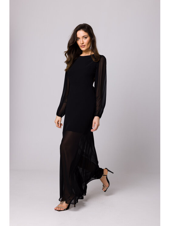 Makover Makover Vestito da giorno K166 Nero Regular Fit