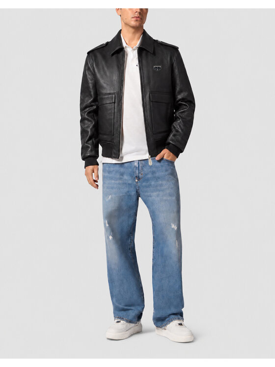 PHILIPP PLEIN PHILIPP PLEIN Kurtka puchowa 31477 Czarny Regular Fit