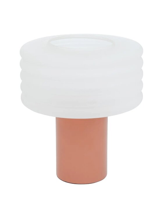 MIAhome MIAhome Lampa stołowa ceramiczna różowa Asti 36 cm Różowy
