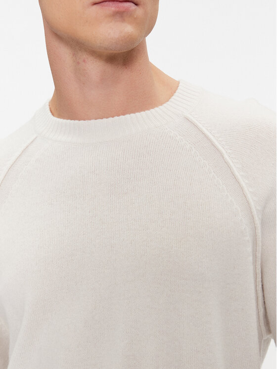 Calvin Klein Calvin Klein Sweter K10K111954 Écru Regular Fit