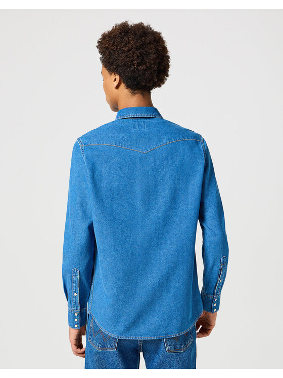 Wrangler Wrangler Camicia WESTERN SHIRT Blu Regular Fit