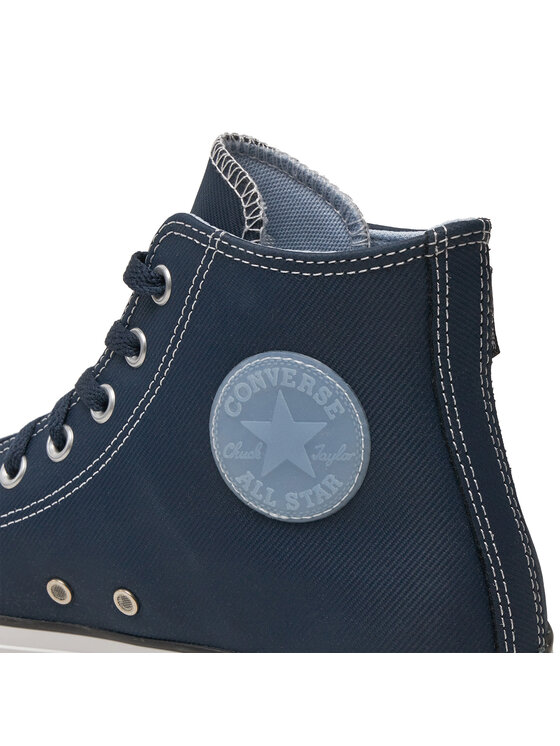 Converse all star cuir bleu best sale