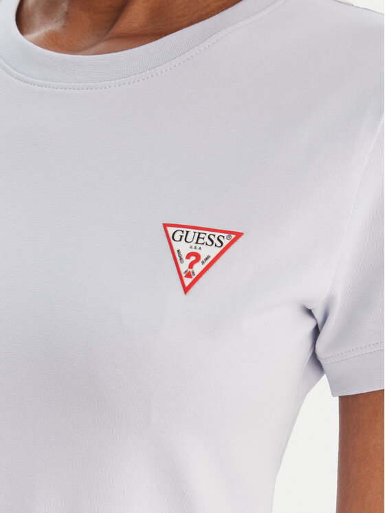 Guess Guess T-Shirt W2YI44 J1314 Błękitny Regular Fit