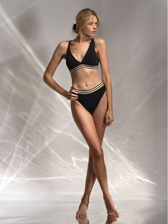 Miss Lou Miss Lou Bikini pezzo sotto D-AB1-CZ Nero