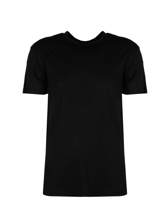 Les Hommes Les Hommes T-Shirt LS234335-469U | Back Lable Μαύρο Regular Fit