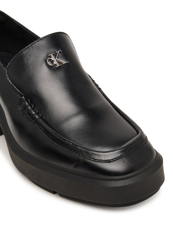 Calvin Klein Calvin Klein Polobotky Block Heel Loafer Lth Hdw HW0HW03176 Černá