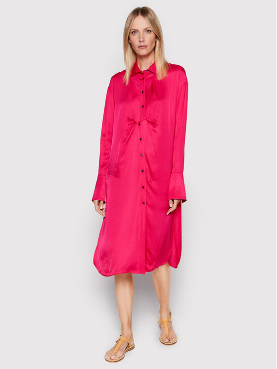 Herskind Herskind Рокля тип риза Barba 4422370 Розов Oversize