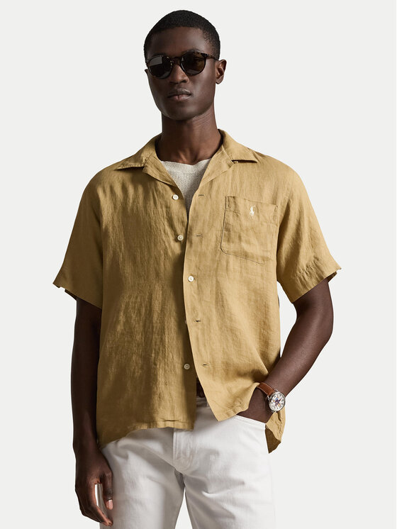 Polo Ralph Lauren Cămașă 710966421502 Bej închis Regular Fit