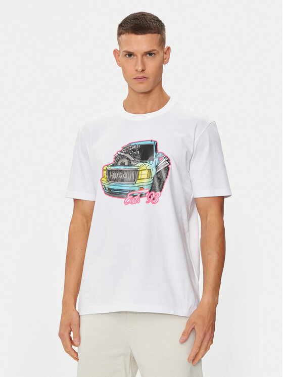 Hugo T-shirt Damotoro 50514092 Bianco Relaxed Fit, taglia : S