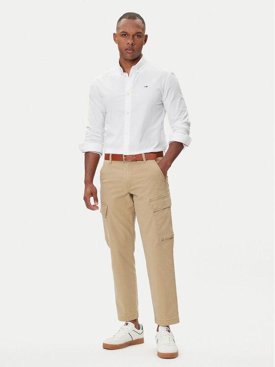 Tommy Jeans Tommy Jeans Košile Oxford DM0DM09594 Bílá Slim Fit