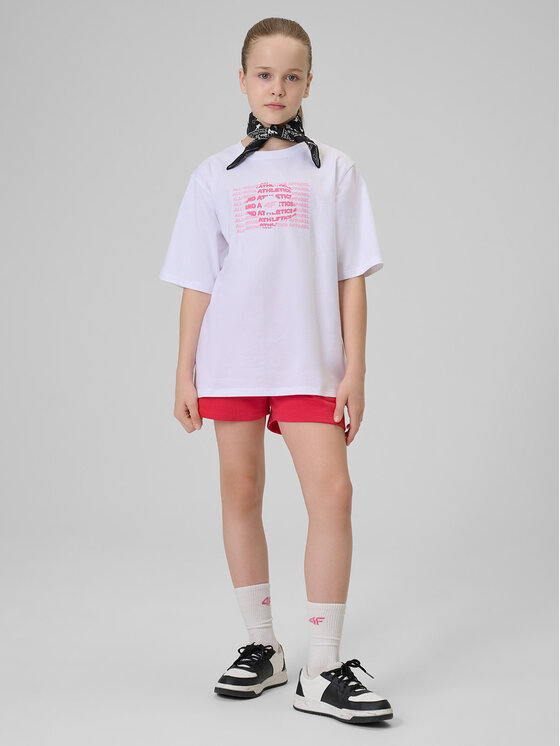 4F 4F Szorty sportowe THE COLOR'S ENERGY Różowy ciemny Loose Fit