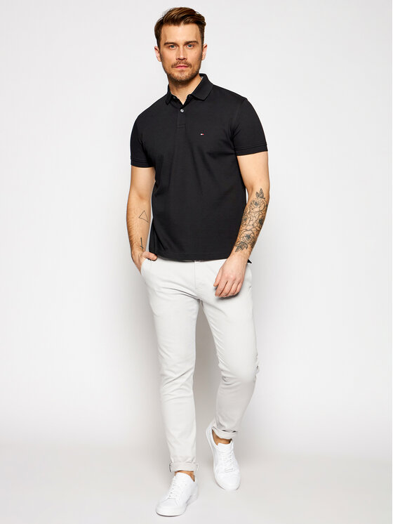 Tommy Hilfiger Tommy Hilfiger Polokošeľa 1985 MW0MW17770 Čierna Regular Fit