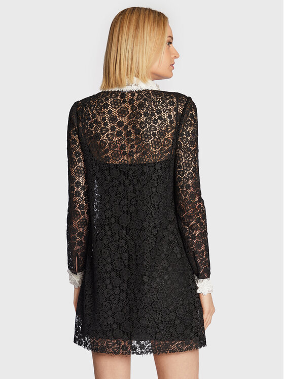 Red Valentino Red Valentino Koktejlové šaty 1R3VA22H6LD Černá Regular Fit