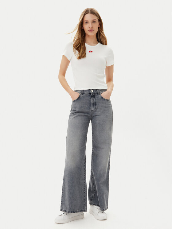 ONLY ONLY T-krekls Daniella 15350554 Balts Slim Fit