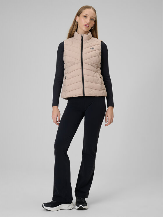 4F 4F Kamizelka MIDSHOP TEXTILE Beżowy Slim Fit