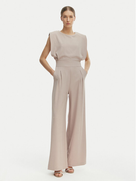 Rinascimento Rinascimento Ολόσωμη φόρμα CFC0127546003 Μπεζ Wide Leg