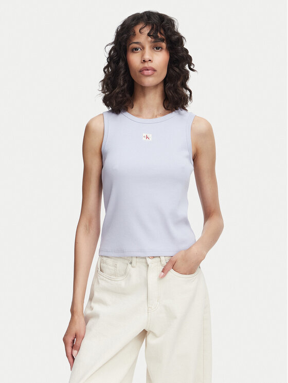 Calvin Klein Jeans Calvin Klein Jeans Marškinėliai LV047C201G Šviesiai mėlyna Slim Fit