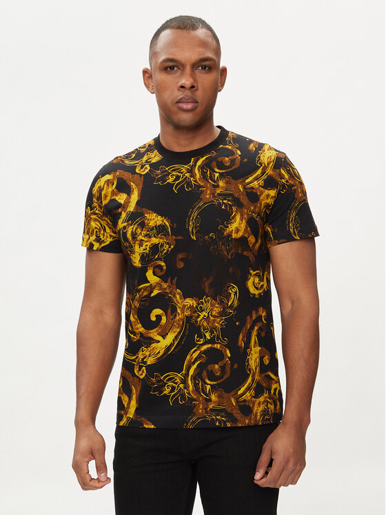 Versace Jeans Couture Versace Jeans Couture Majica 76GAH6S0 Črna Regular Fit