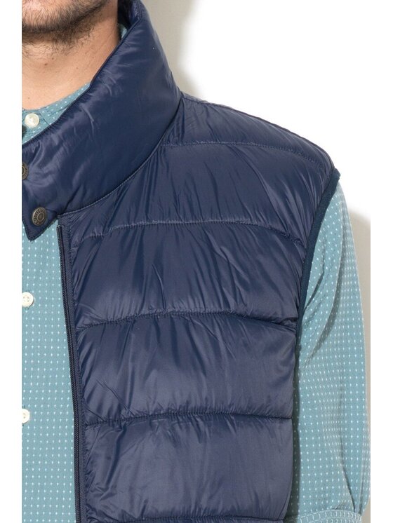 Mustang Mustang Kamizelka LIGHT WEIGHT VEST Niebieski Regular Fit