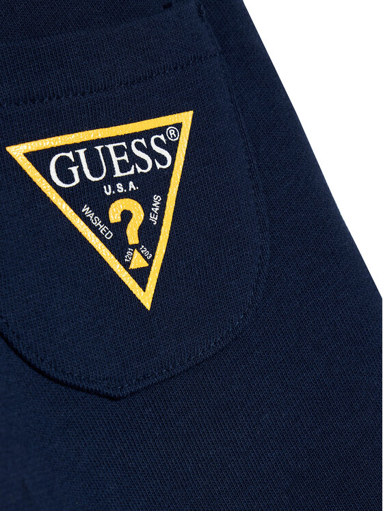 Guess Guess Spodnie dresowe L93Q24 KAUG0 Granatowy Regular Fit