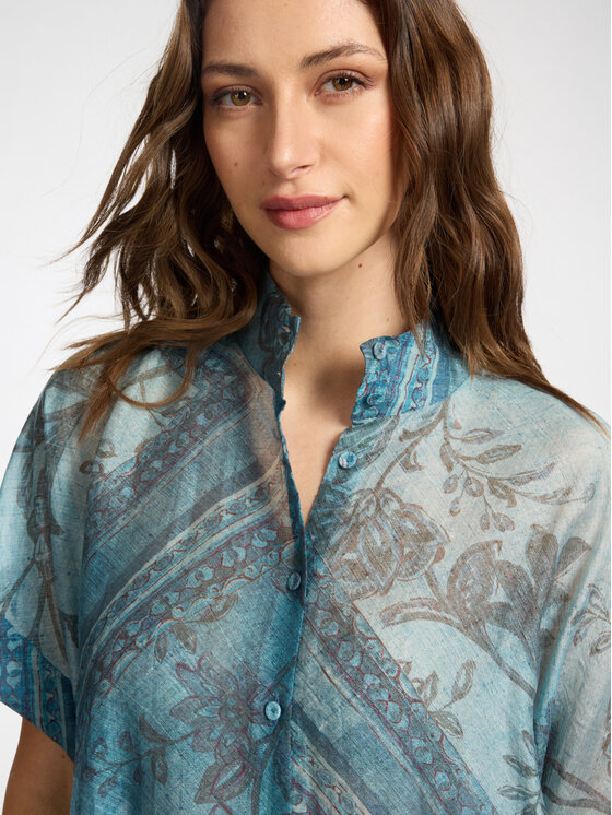 Elena Mirò Elena Mirò Blusa 2004E000348N001 Turchese Regular Fit