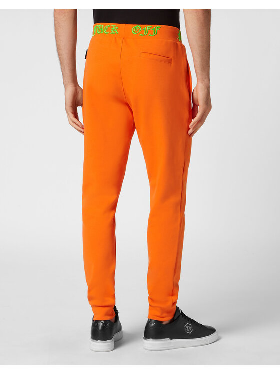 PHILIPP PLEIN PHILIPP PLEIN Spodnie dresowe 217 Pomarańczowy Jogger Fit