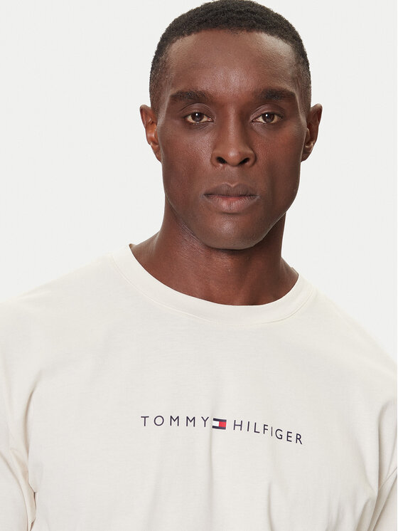 Tommy Hilfiger Tommy Hilfiger Tričko UM0UM03685 Écru Relaxed Fit