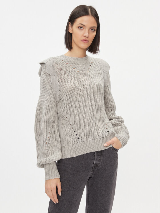 Vila Vila Pulover Norila 14090231 Siva Regular Fit
