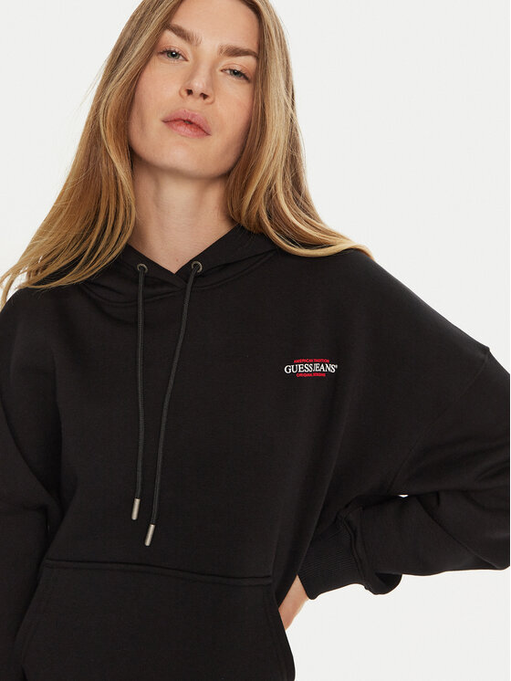 Guess Jeans Guess Jeans Džemperis W4BQ21 KC811 Juoda Regular Fit