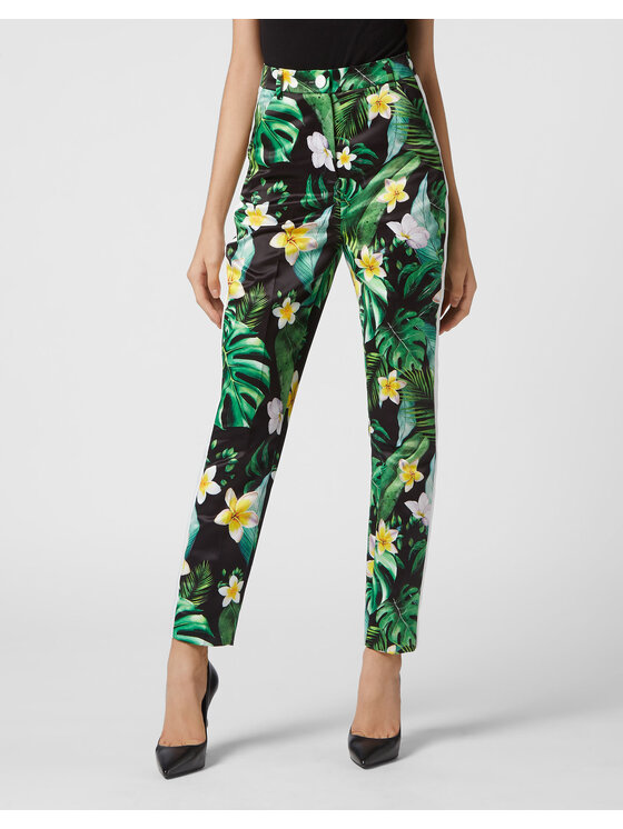 PHILIPP PLEIN PHILIPP PLEIN Legíny 3091 Zelená Skinny Fit