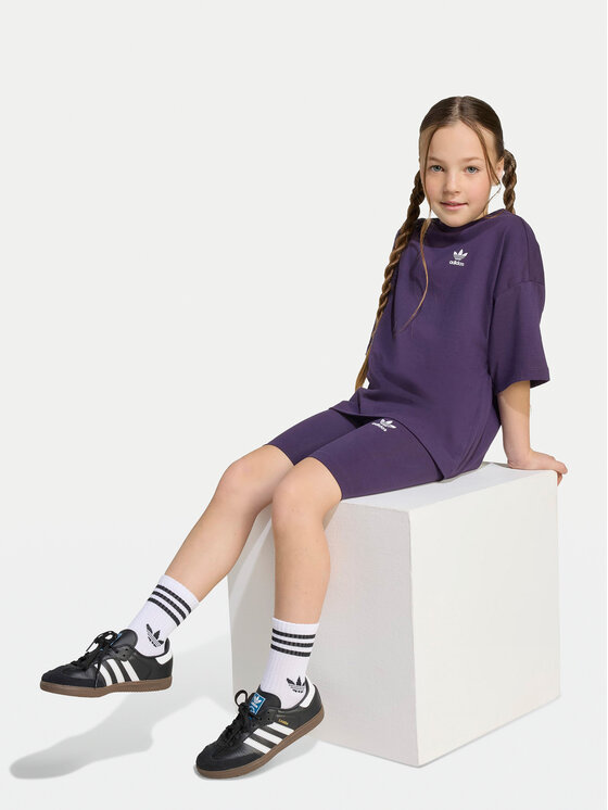 adidas adidas Set T-Shirt und Shorts Cycling JY4873 Violett Regular Fit