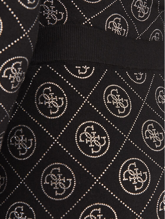 Guess Guess Миди пола W6RD0O Z3JD2 Черен Regular Fit