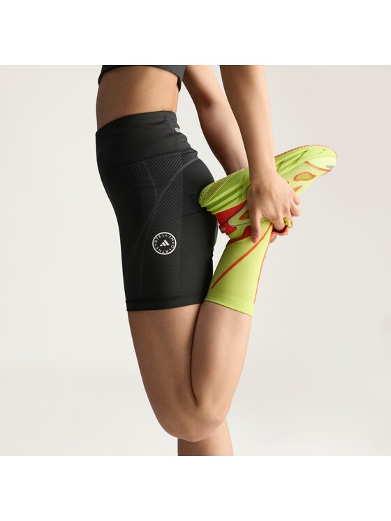 adidas by Stella McCartney adidas by Stella McCartney Szorty sportowe by Stella McCartney TruePace Running Leggings Short Czarny Fitted Fit
