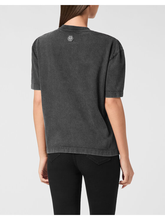 PHILIPP PLEIN PHILIPP PLEIN T-Shirt 26519 Czarny Over Fit