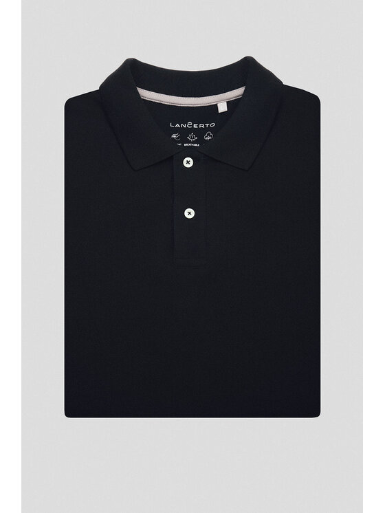 Lancerto Lancerto Polo Cassian PO073125000005 Czarny Regular Fit
