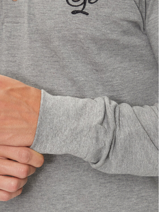 Brave Soul Brave Soul Тениска с яка и копчета MLT-412KLAY Сив Regular Fit