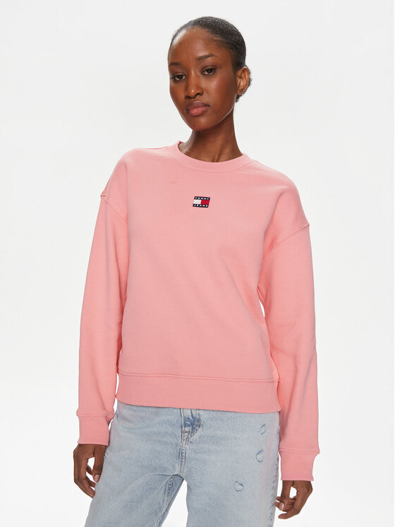 Bluză Tommy Jeans Femei, Mărimea: M, Roz, Badge DW0DW17325