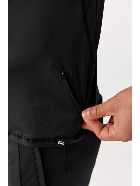 ROUGH RADICAL ROUGH RADICAL Koszulka techniczna VITAL ZIP LS Czarny Slim Fit