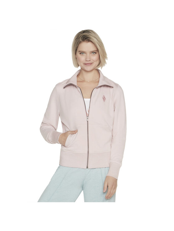 Bluza, rozmiar M, Różowy, Skechers The Hoodless Hoodie Diamond Jacket