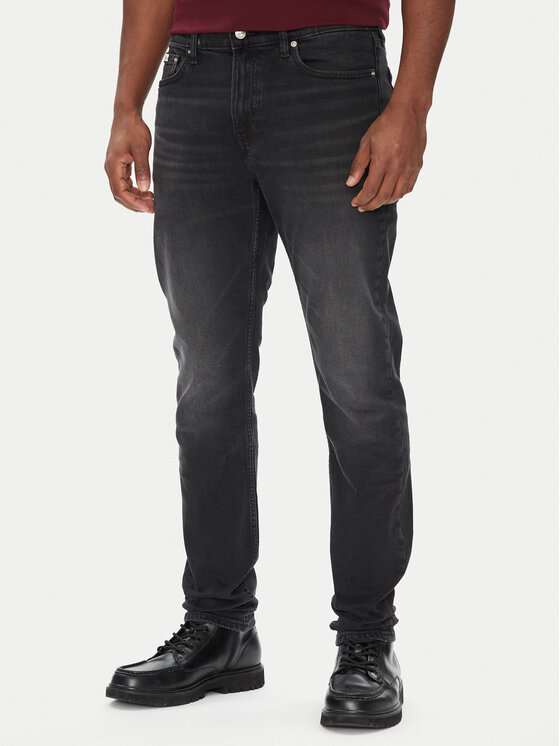 Calvin Klein Jeans Blugi LV04RB754G Negru Slim Taper Fit