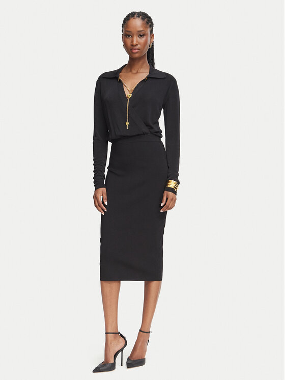 Elisabetta Franchi Elisabetta Franchi Kokteilikleit AM-19S-66E2-V500 Must Slim Fit