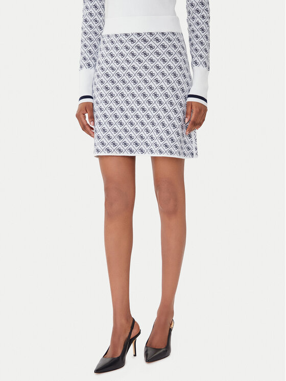 Guess Guess Спідниця-олівець W5BD81 Z3JD2 Écru Slim Fit