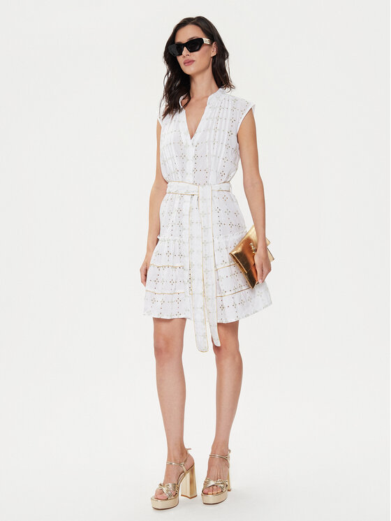 Iconique Iconique Sommerkleid Ilizia IC24-018 Weiß Regular Fit